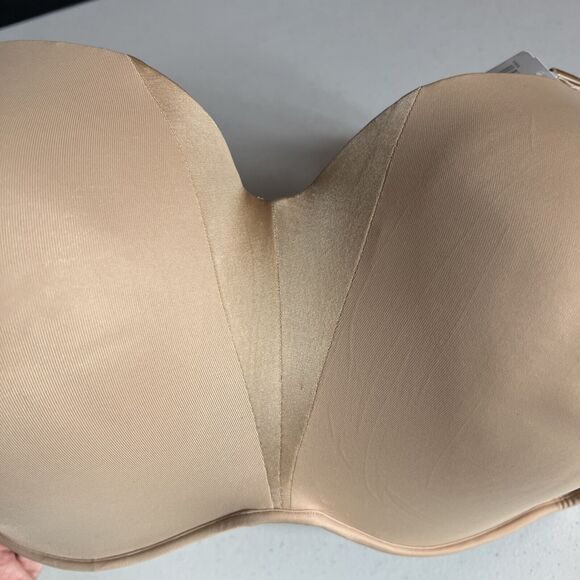 Soma 44 G Stunning Starlet Strapless Bra Soft Tan 44G Underwire Padded NWT - Picture 6 of 11